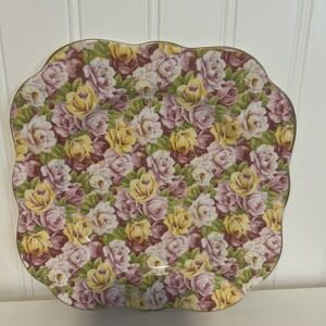 Vintage Colclough China Porcelain English Saucer Multicolored Floral Dec.